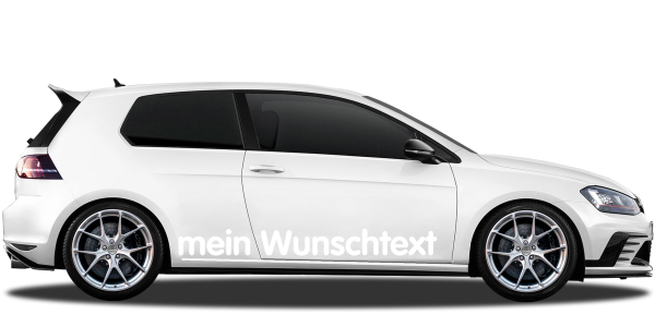 Preview: Aufkleber Wunschtext 17 | Set für beide Fahrzeugseiten