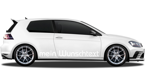 Preview: Aufkleber Wunschtext 18 | Set für beide Fahrzeugseiten