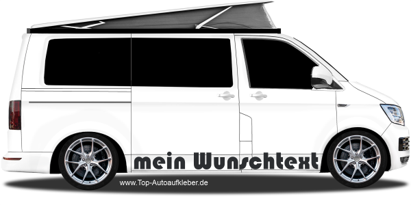 Preview: Aufkleber Wunschtext 19 | Set für beide Fahrzeugseiten