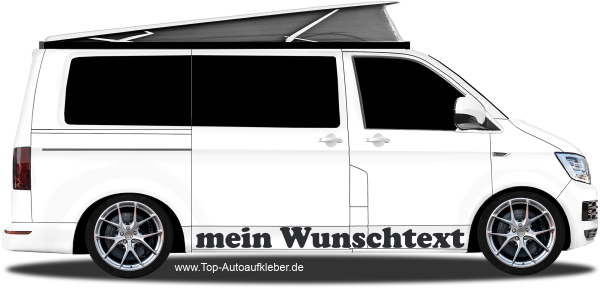 Preview: Aufkleber Wunschtext 21 | Set für beide Fahrzeugseiten
