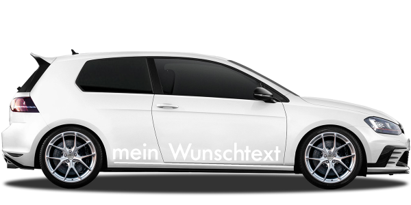 Preview: Aufkleber Wunschtext 23 | Set für beide Fahrzeugseiten