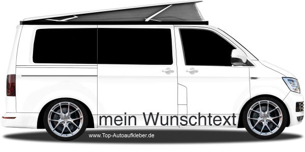 Preview: Aufkleber Wunschtext 26 | Set für beide Fahrzeugseiten