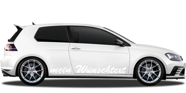 Preview: Aufkleber Wunschtext 9 | Set für beide Fahrzeugseiten