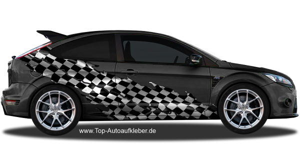 Preview: Aufkleber Zielflagge | Set für beide Fahrzeugseiten Preview: Aufkleber Zielflagge | Set für beide Fahrzeugseiten