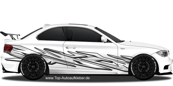 Zierstreifen Graffiti Design | Set für beide Fahrzeugseiten