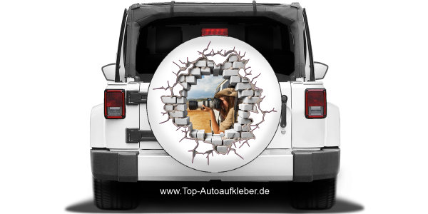 Preview: Auto Aufkleber 3D Loch in der Mauer mit eigenem Foto Preview: Auto Aufkleber 3D Loch in der Mauer mit eigenem Foto