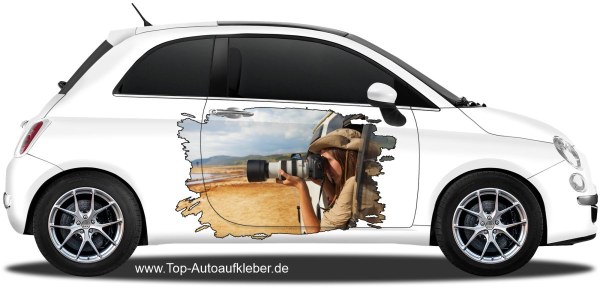 Aufkleber Eigenes Foto Fleck auf Fahrzeugseite von PKW