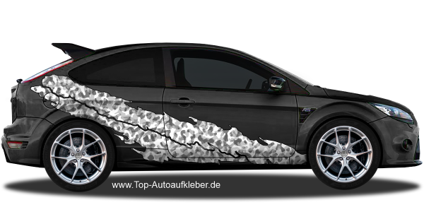 Auto Klebefolie Camouflage Design | Set für beide Fahrzeugseiten