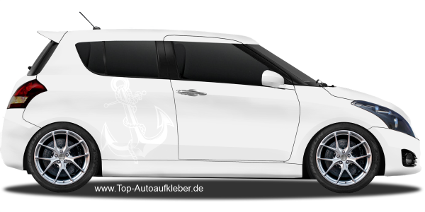 Preview: Autoaufkleber Anker mit Seil | Set für beide Fahrzeugseiten Preview: Autoaufkleber Anker mit Seil | Set für beide Fahrzeugseiten