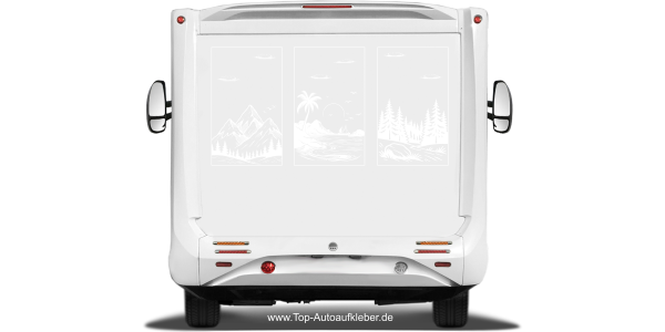 Autoaufkleber Berge und Meer