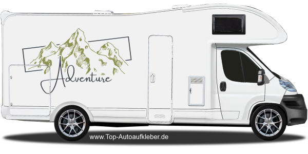 Autoaufkleber Bergmotiv Abenteuer