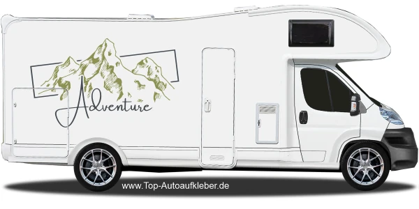 Autoaufkleber Bergmotiv Abenteuer