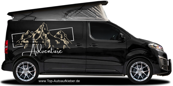 Preview: Autoaufkleber Bergmotiv Abenteuer | Set für beide Fahrzeugseiten Preview: Autoaufkleber Bergmotiv Abenteuer | Set für beide Fahrzeugseiten