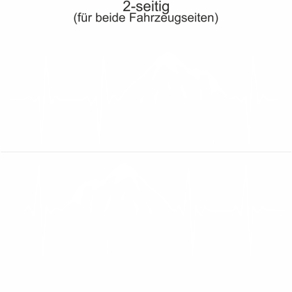 Preview: Autoaufkleber Bergsüchtig | Set für beide Fahrzeugseiten