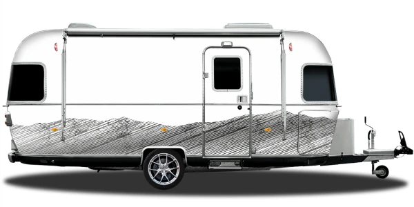 Autoaufkleber Bergwelt Schraffur | Set für beide Fahrzeugseiten