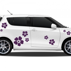 Autoaufkleber Blumen  Blumenaufkleber fürs Auto