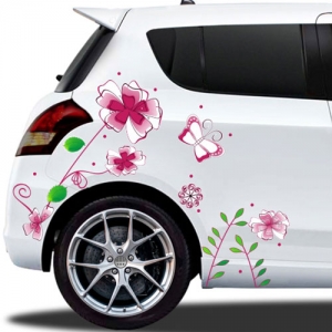 Auto Klebefolie Blumen Design