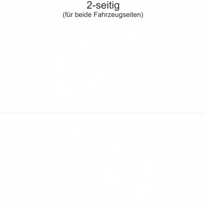 Preview: Autoaufkleber Blumenschmuck | Set für beide Fahrzeugseiten