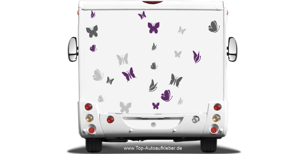 Preview: Autoaufkleber Bunte Schmetterlinge | Frei platzierbares Set Preview: Autoaufkleber Bunte Schmetterlinge | Frei platzierbares Set