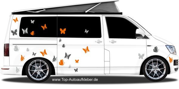 Preview: Autoaufkleber Bunte Schmetterlinge | Frei platzierbares Set Preview: Autoaufkleber Bunte Schmetterlinge | Frei platzierbares Set