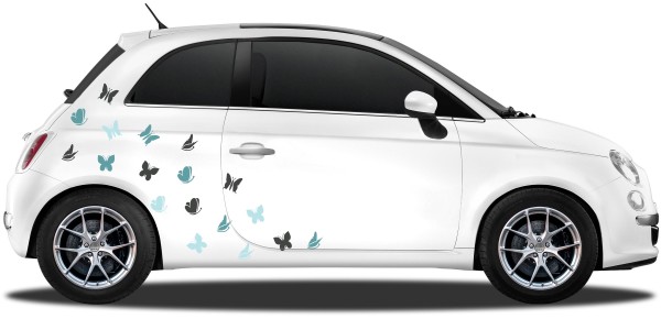 Preview: Autoaufkleber Bunte Schmetterlinge | Frei platzierbares Set Preview: Autoaufkleber Bunte Schmetterlinge | Frei platzierbares Set
