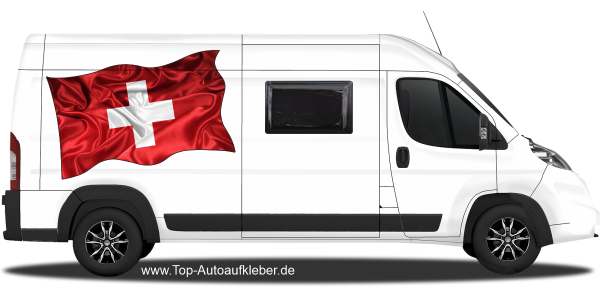 Preview: Autoaufkleber Fahne der Schweiz | Set für beide Fahrzeugseiten Preview: Autoaufkleber Fahne der Schweiz | Set für beide Fahrzeugseiten