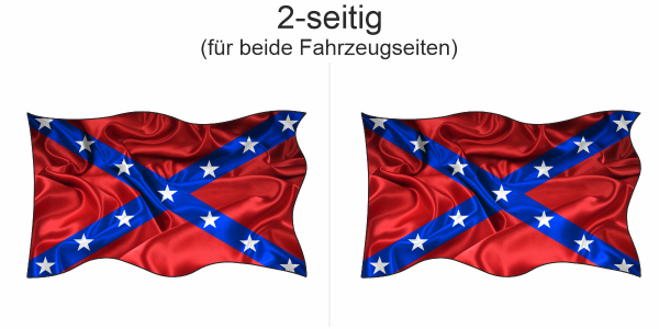 Preview: Autoaufkleber Fahne der Südstaaten | Set für beide Fahrzeugseiten Preview: Autoaufkleber Fahne der Südstaaten | Set für beide Fahrzeugseiten