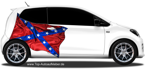 Preview: Autoaufkleber Fahne der Südstaaten | Set für beide Fahrzeugseiten Preview: Autoaufkleber Fahne der Südstaaten | Set für beide Fahrzeugseiten