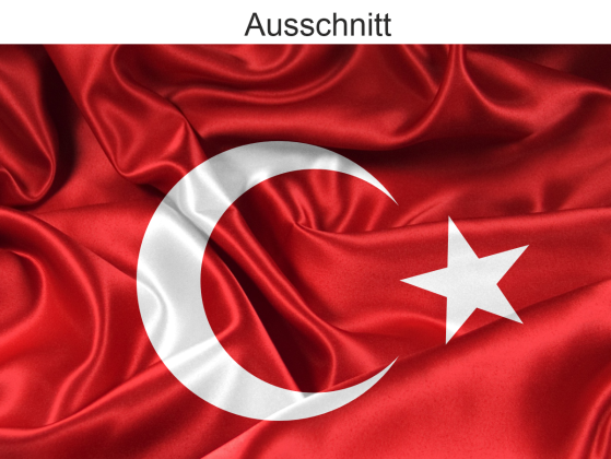 Autoaufkleber Fahne der Türkei - Ansicht Ausschnitt