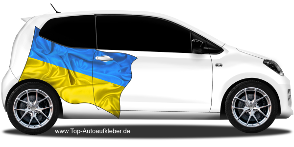 Preview: Autoaufkleber Fahne der Ukraine | Set für beide Fahrzeugseiten Preview: Autoaufkleber Fahne der Ukraine | Set für beide Fahrzeugseiten