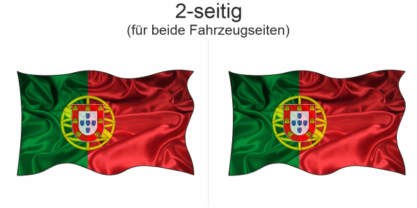 Preview: Autoaufkleber Fahne Portugals | Set für beide Fahrzeugseiten Preview: Autoaufkleber Fahne Portugals | Set für beide Fahrzeugseiten