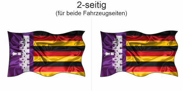 Preview: Autoaufkleber Fahne 17. Bundesland | Set für beide Fahrzeugseiten Preview: Autoaufkleber Fahne 17. Bundesland | Set für beide Fahrzeugseiten