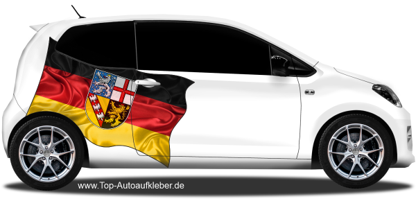 Preview: Autoaufkleber Fahne Saarland | Set für beide Fahrzeugseiten Preview: Autoaufkleber Fahne Saarland | Set für beide Fahrzeugseiten