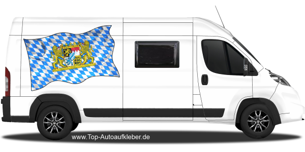 Preview: Autoaufkleber Fahne von Bayern | Set für beide Fahrzeugseiten Preview: Autoaufkleber Fahne von Bayern | Set für beide Fahrzeugseiten