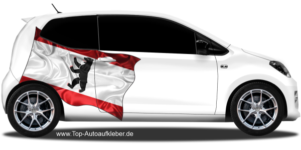 Preview: Autoaufkleber Fahne von Berlin | Set für beide Fahrzeugseiten Preview: Autoaufkleber Fahne von Berlin | Set für beide Fahrzeugseiten