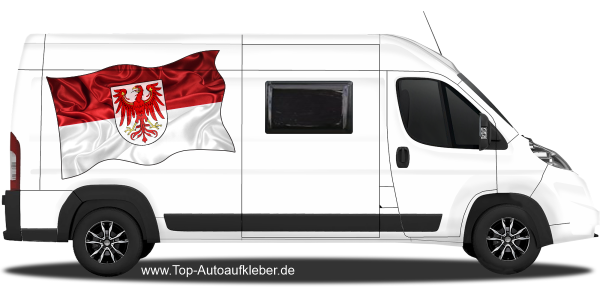 Preview: Autoaufkleber Fahne von Brandenburg | Set für beide Fahrzeugseiten Preview: Autoaufkleber Fahne von Brandenburg | Set für beide Fahrzeugseiten