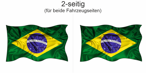 Preview: Autoaufkleber Fahne von Brasilien | Set für beide Fahrzeugseiten Preview: Autoaufkleber Fahne von Brasilien | Set für beide Fahrzeugseiten