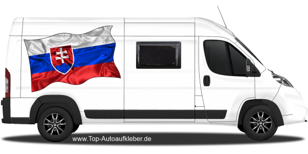 Preview: Autoaufkleber Fahne der Slowakei | Set für beide Fahrzeugseiten Preview: Autoaufkleber Fahne der Slowakei | Set für beide Fahrzeugseiten
