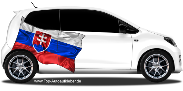 Preview: Autoaufkleber Fahne der Slowakei | Set für beide Fahrzeugseiten Preview: Autoaufkleber Fahne der Slowakei | Set für beide Fahrzeugseiten
