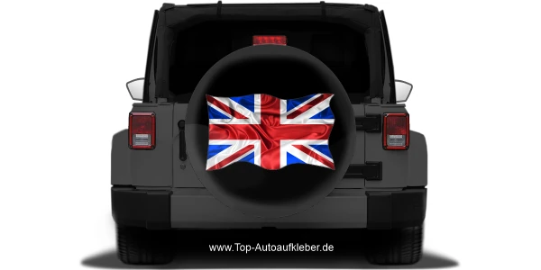 Autoaufkleber Fahne von Großbritannien auf Reserveradabdeckung