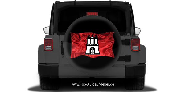 Preview: Autoaufkleber Fahne von Hamburg | Set für beide Fahrzeugseiten Preview: Autoaufkleber Fahne von Hamburg | Set für beide Fahrzeugseiten