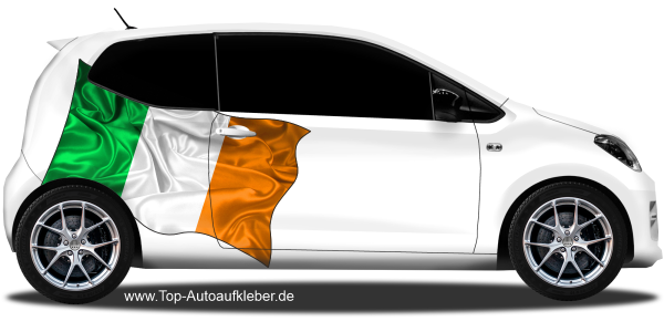 Preview: Autoaufkleber Fahne von Irland | Set für beide Fahrzeugseiten Preview: Autoaufkleber Fahne von Irland | Set für beide Fahrzeugseiten