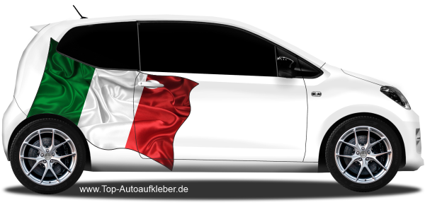 Preview: Autoaufkleber Fahne von Italien | Set für beide Fahrzeugseiten Preview: Autoaufkleber Fahne von Italien | Set für beide Fahrzeugseiten