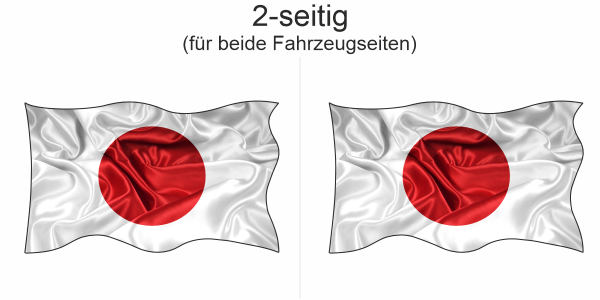 Preview: Autoaufkleber Fahne von Japan | Set für beide Fahrzeugseiten Preview: Autoaufkleber Fahne von Japan | Set für beide Fahrzeugseiten