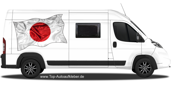 Preview: Autoaufkleber Fahne von Japan | Set für beide Fahrzeugseiten Preview: Autoaufkleber Fahne von Japan | Set für beide Fahrzeugseiten