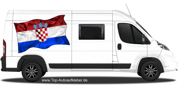 Preview: Autoaufkleber Fahne von Kroatien | Set für beide Fahrzeugseiten Preview: Autoaufkleber Fahne von Kroatien | Set für beide Fahrzeugseiten