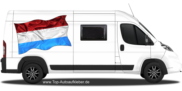 Preview: Autoaufkleber Fahne von Luxemburg | Set für beide Fahrzeugseiten
