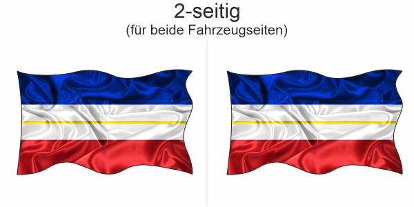 Preview: Autoaufkleber Fahne von Mecklenburg-Vorpommern | Set für beide Fahrzeugseiten Preview: Autoaufkleber Fahne von Mecklenburg-Vorpommern | Set für beide Fahrzeugseiten