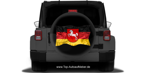 Preview: Autoaufkleber Fahne von Niedersachsen | Set für beide Fahrzeugseiten Preview: Autoaufkleber Fahne von Niedersachsen | Set für beide Fahrzeugseiten