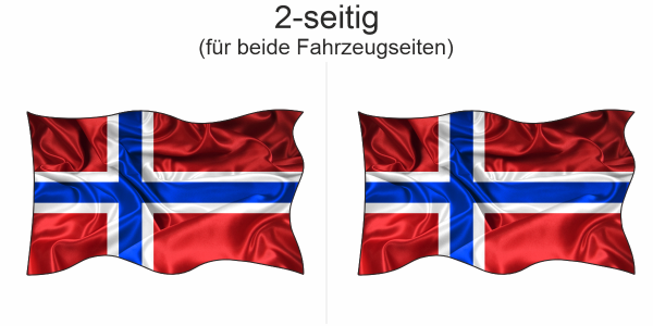 Preview: Autoaufkleber Fahne von Norwegen | Set für beide Fahrzeugseiten Preview: Autoaufkleber Fahne von Norwegen | Set für beide Fahrzeugseiten